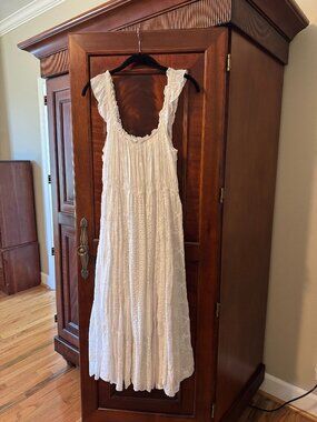 Johnny Was White Eyelet Dress